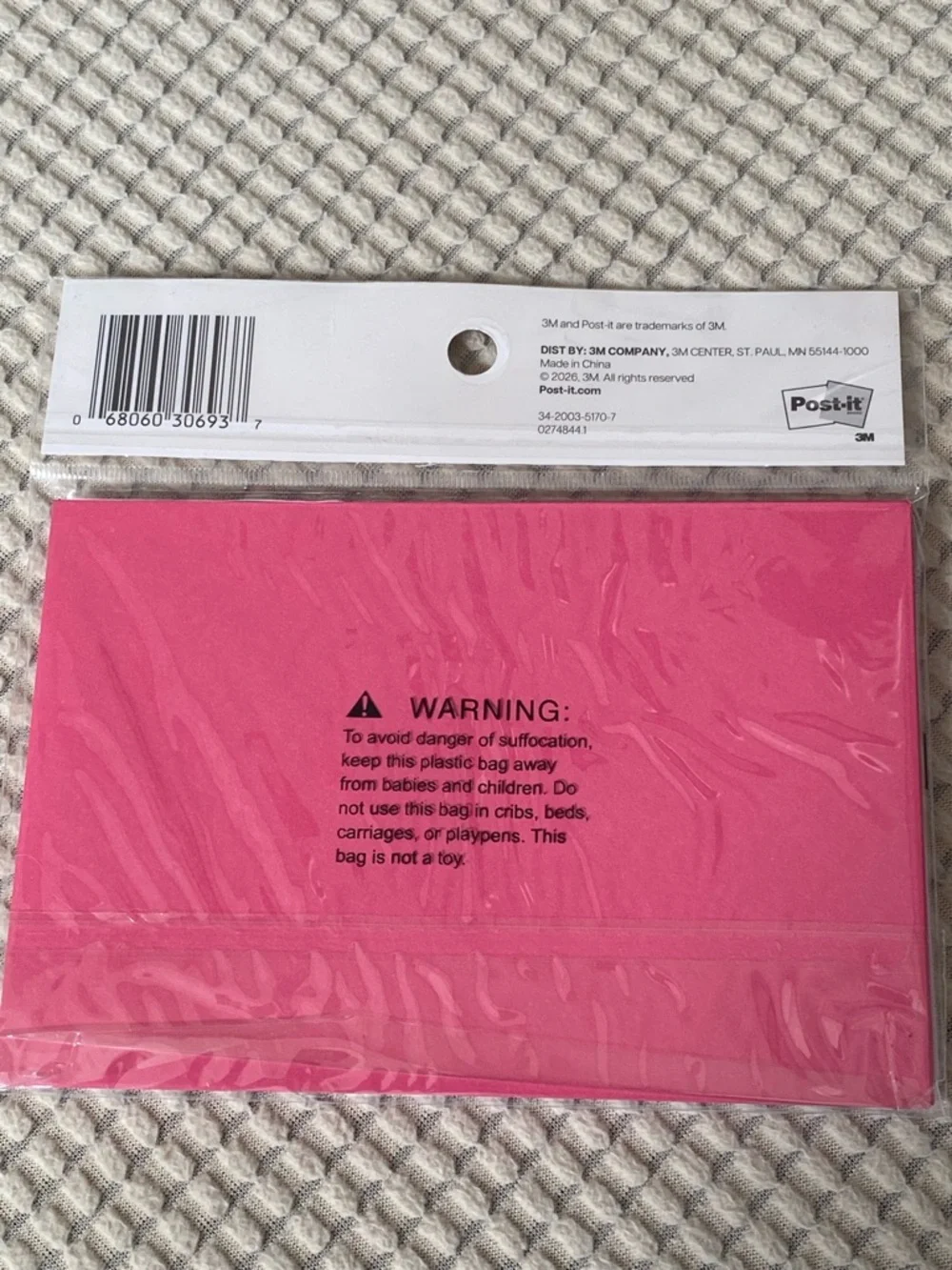 Noted by Post-it Pink Love Mail Telegram Cards - Set of 6